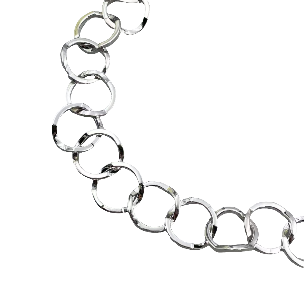 "Moon" Chain Silver Necklace