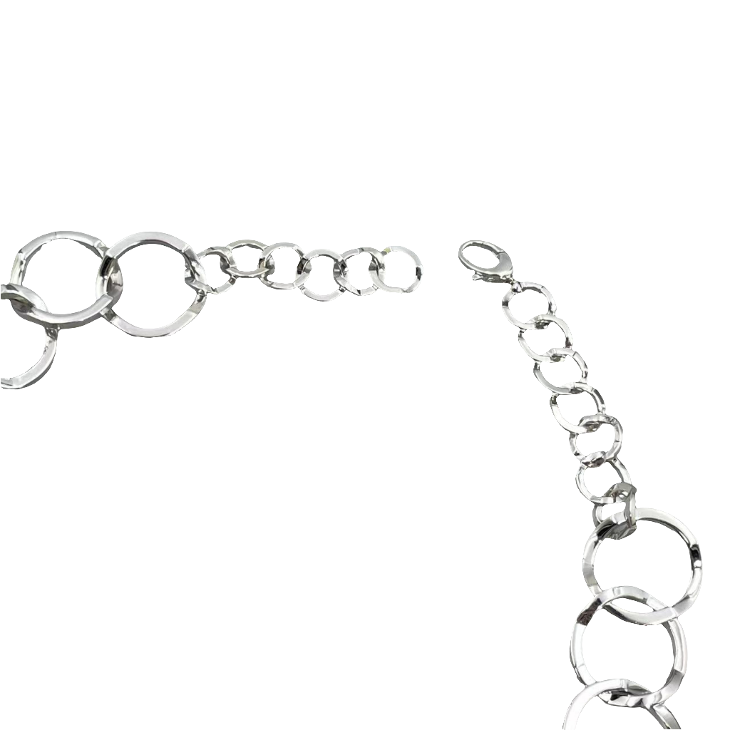 "Moon" Chain Silver Necklace
