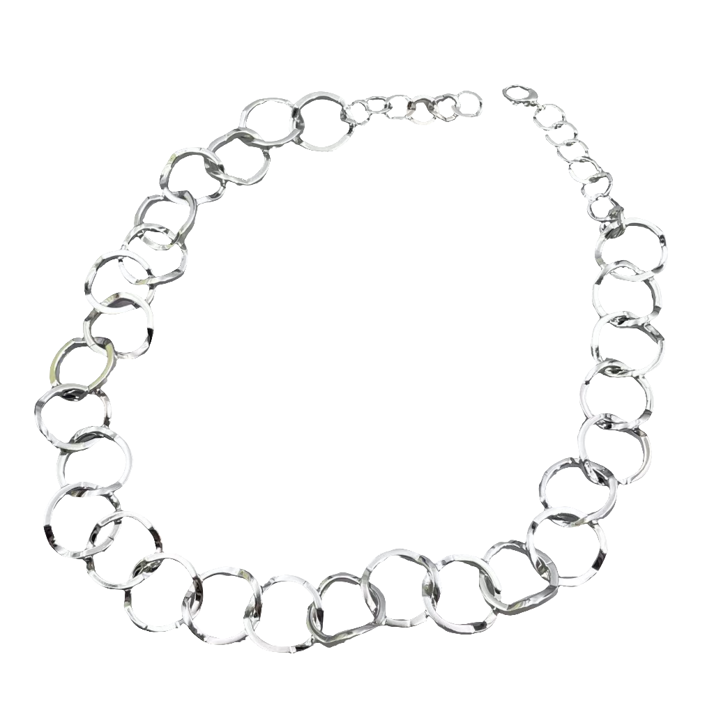 "Moon" Chain Silver Necklace